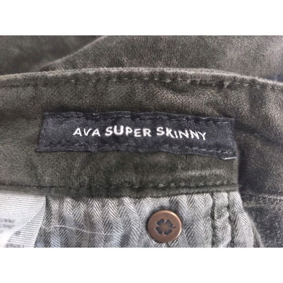 LUCKY BRAND Women's Ava Velvet Super Skinny Stretch Jeans Charcoal Size 12/31 - Picture 3 of 4